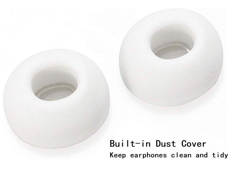 BLLQ Fit in Case AirPods Pro Eartips Covers Earuds Cover Silicone Compatible with AirPods Pro AirPods3, S/M/L 3 Pairs White ap - Image 2
